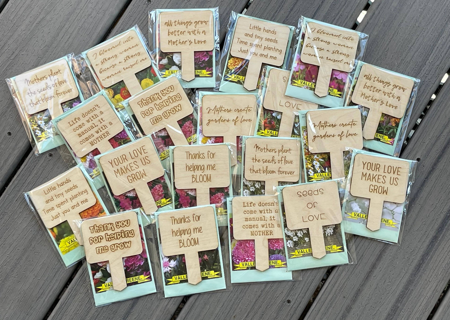Mother's Day Plant Wood Stakes with Seed