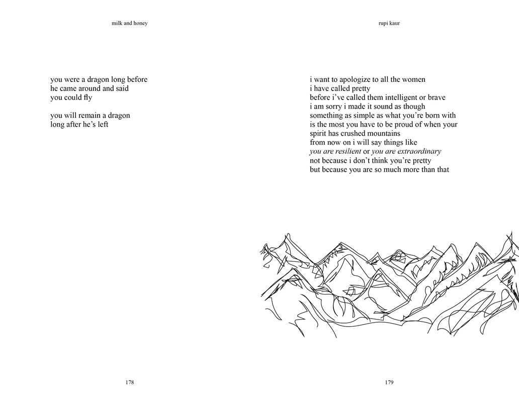 Milk and Honey by Rupi  Kaur: Paperback; 208 pages / English