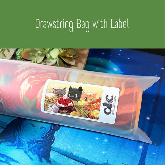 CnC Food Playmat: Drawstring Bag with Label