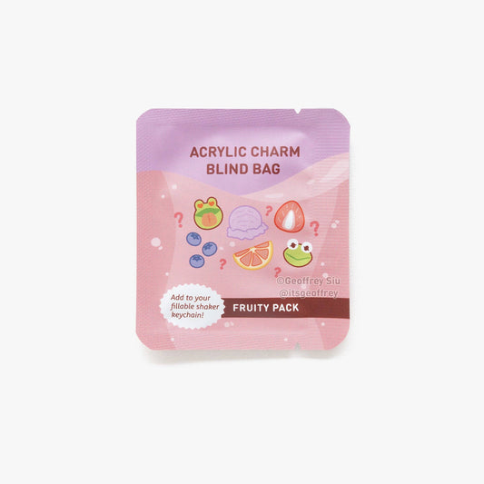 Boba Topping Fillable Keychain Charms Blind Booster Packs: Fruity Pack