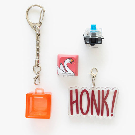 Goose Clicky Keychains: Angry Goose