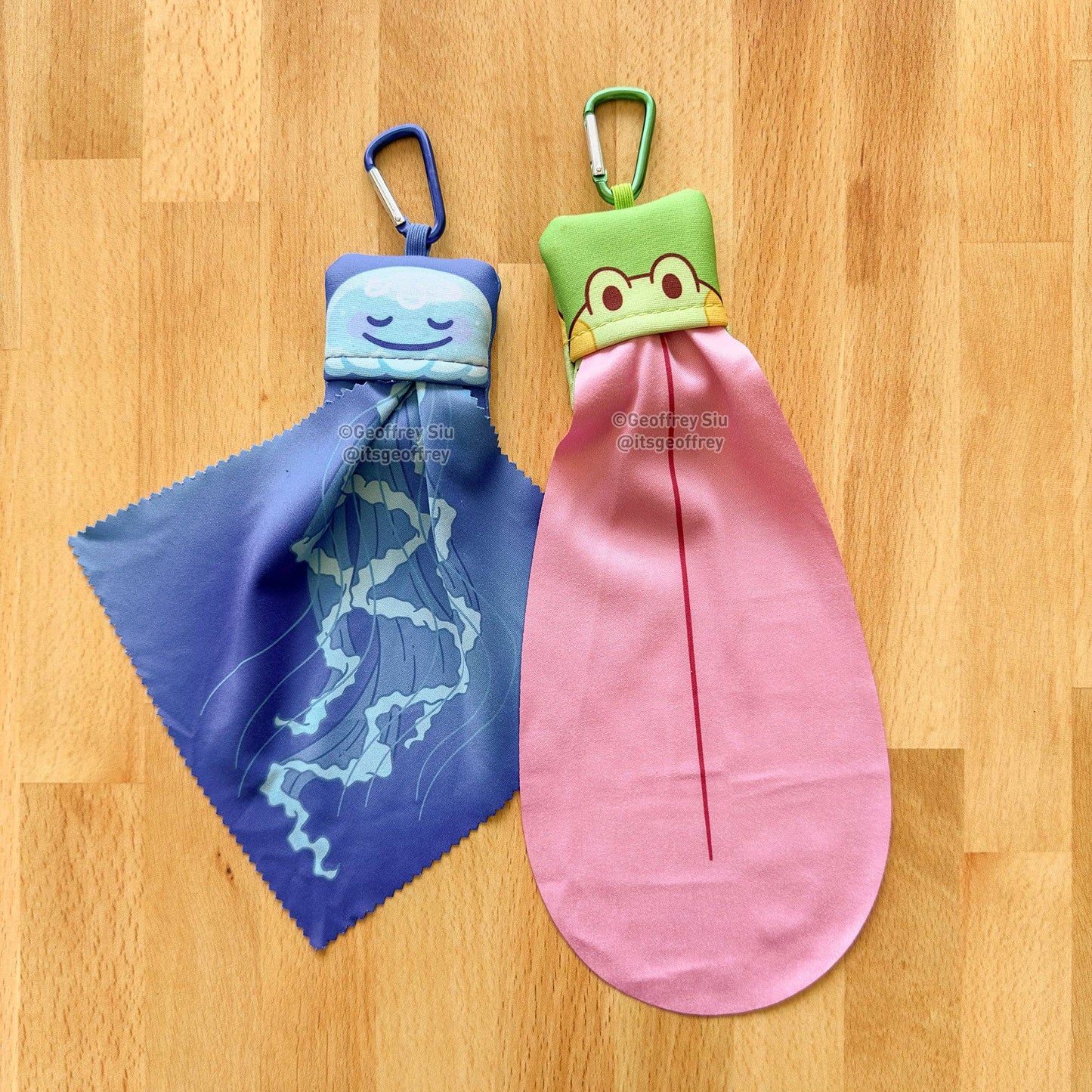 Bean the Frog Microfiber Cloth Keychain: A-Grade