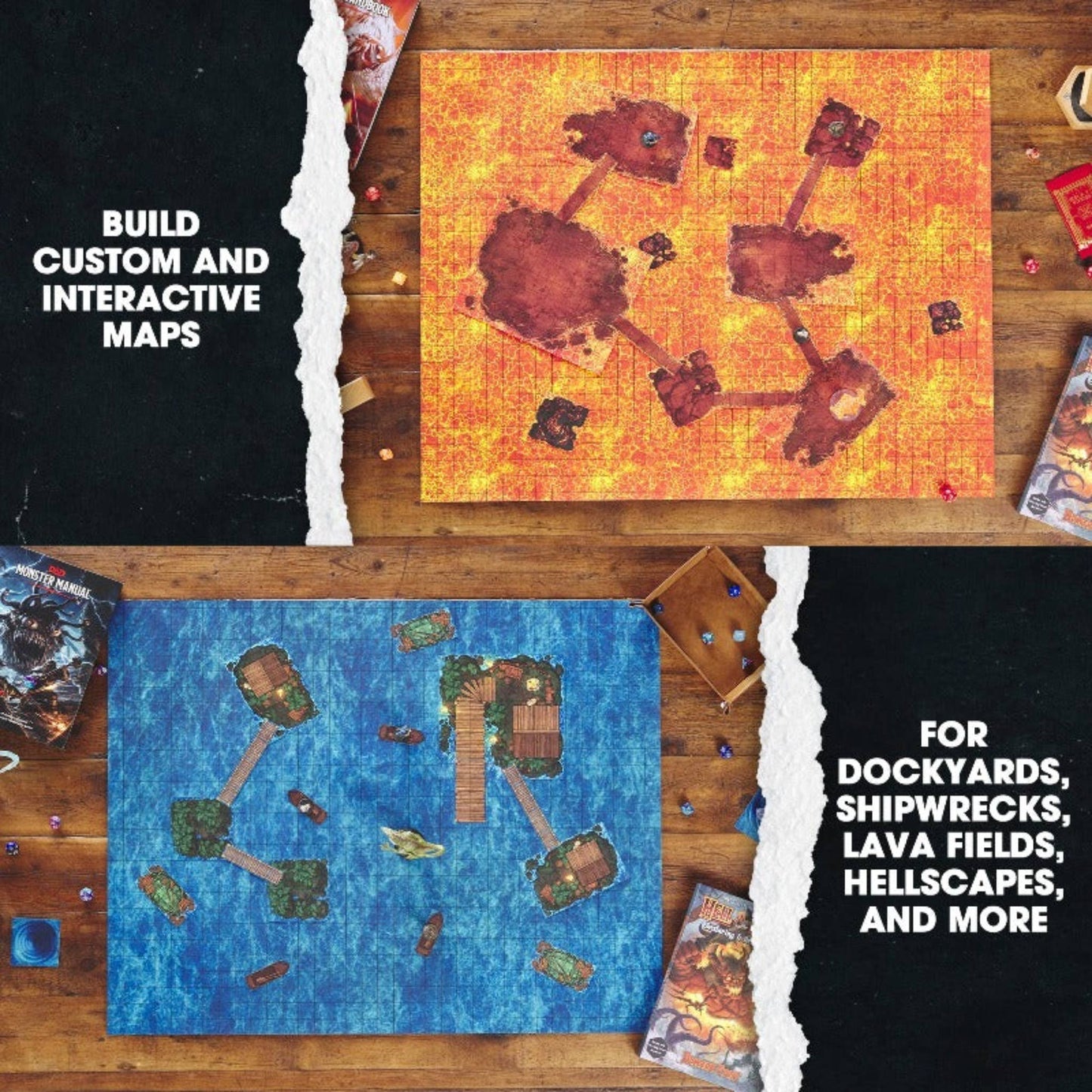 Dungeon Craft – Hell & High Water Book 2D Terrain for DnD