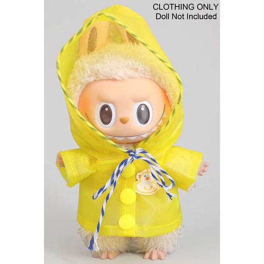YELLOW RAIN JACKET LABUBU OUTFIT: YELLOW / 1 SIZE