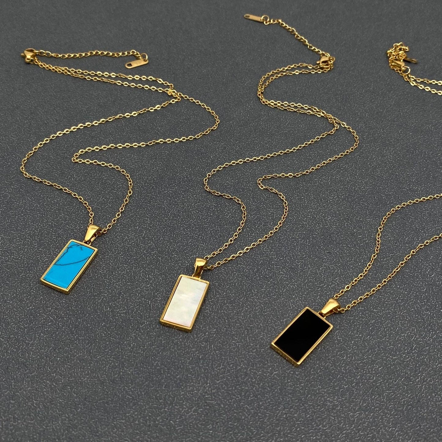 Star Moon Tarot 18K Gold Plated Steel Necklace - FGS/MS: Lovers