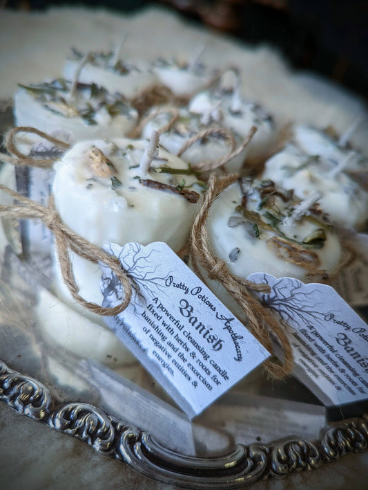 BANISH Ritual Herbal Votive Candle