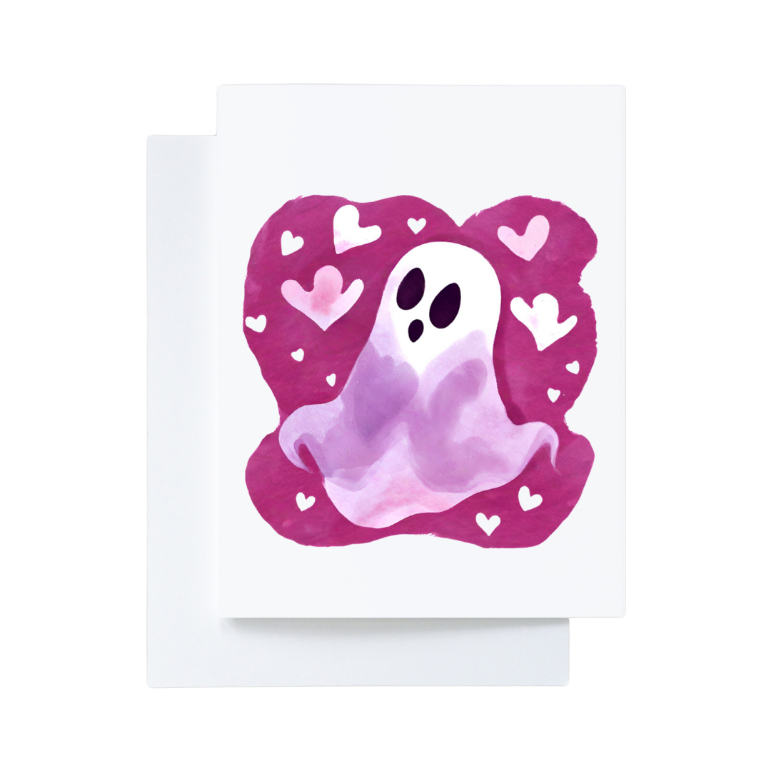 Cute Ghost Love Valentine’s Day Notecard Box Set : White