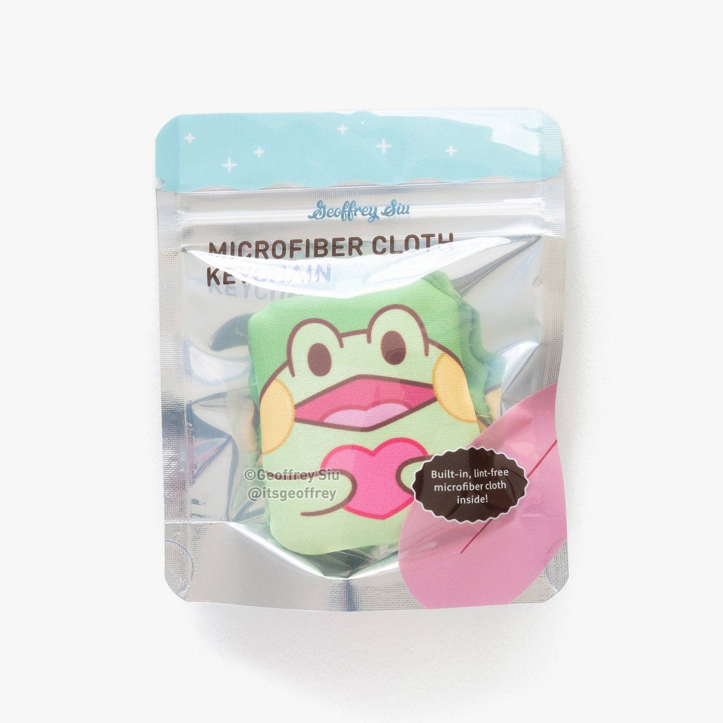 Bean the Frog Microfiber Cloth Keychain: A-Grade