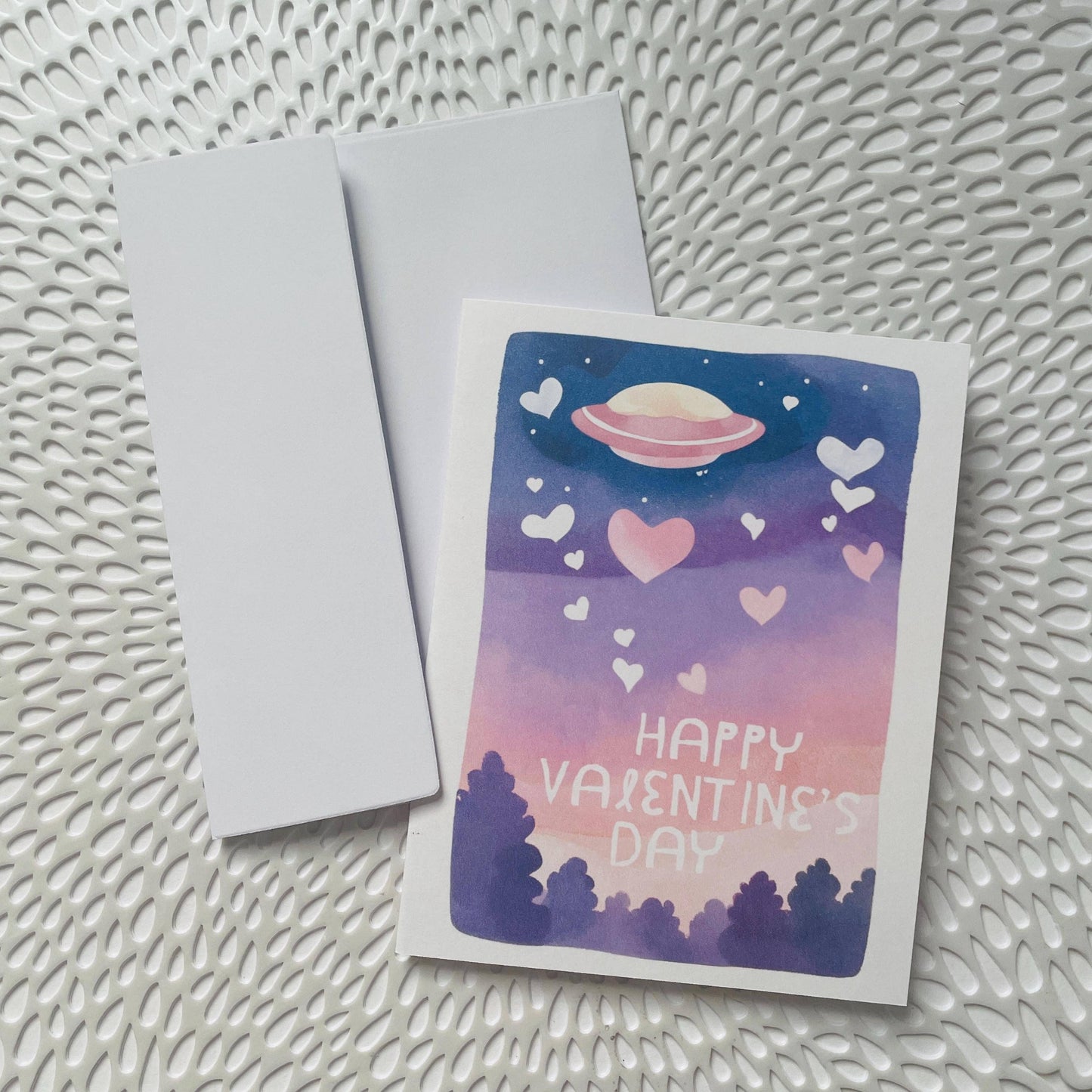 Boxed Set of 6 Cute Alien UFO Variety Pack Valentine Cards