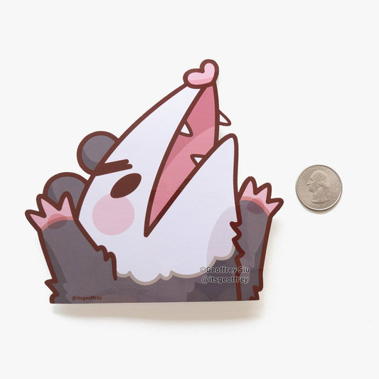 Possum Vinyl Peeker Sticker (5")