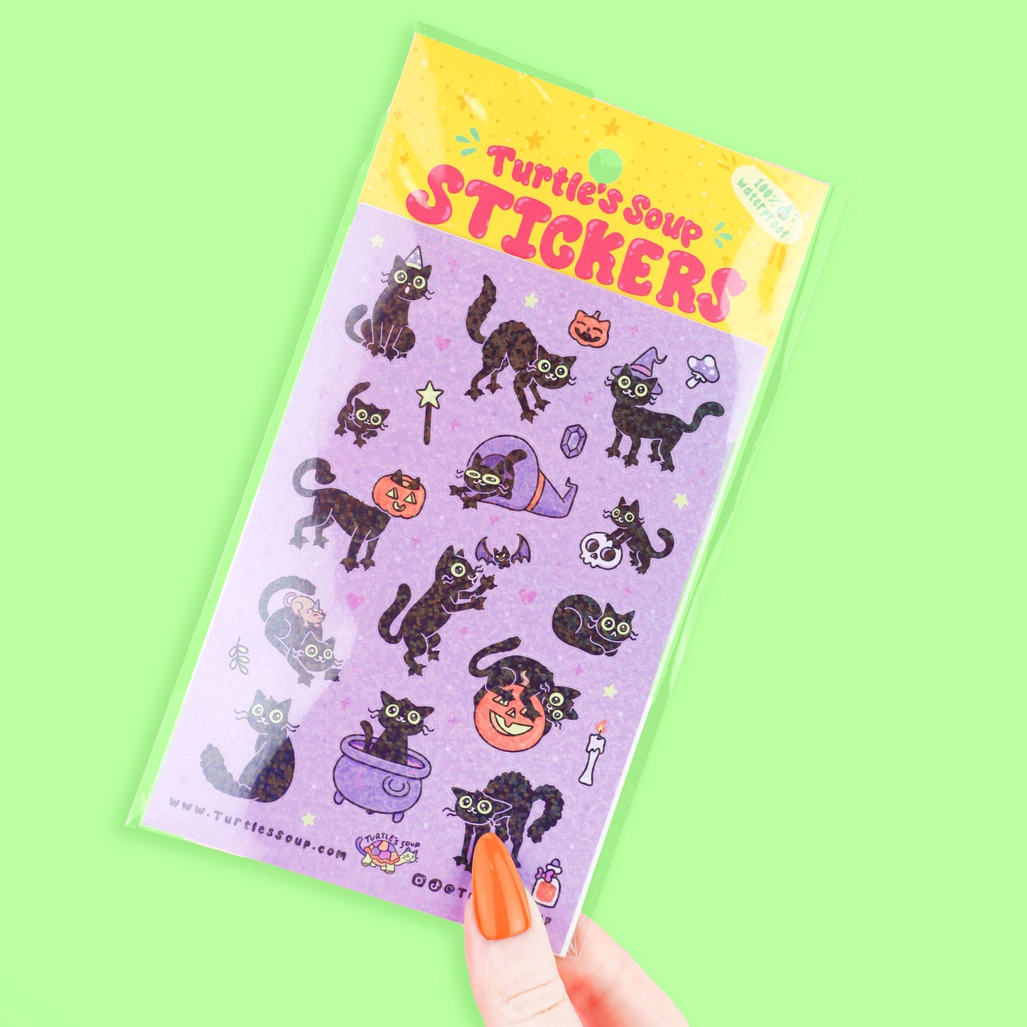 Black Cats Halloween Vinyl Sticker Sheet