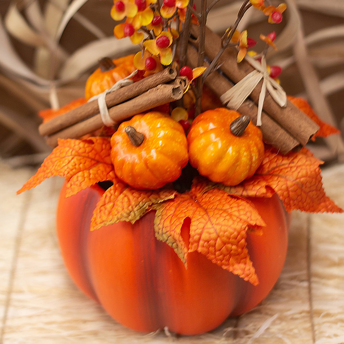 Matte Ceramic Pumpkin Planter - Orange: Small: 5.5"D 3.5"H