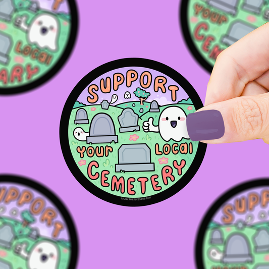 Support Cemetery, Halloween, Graveyard, Vinyl Sticker