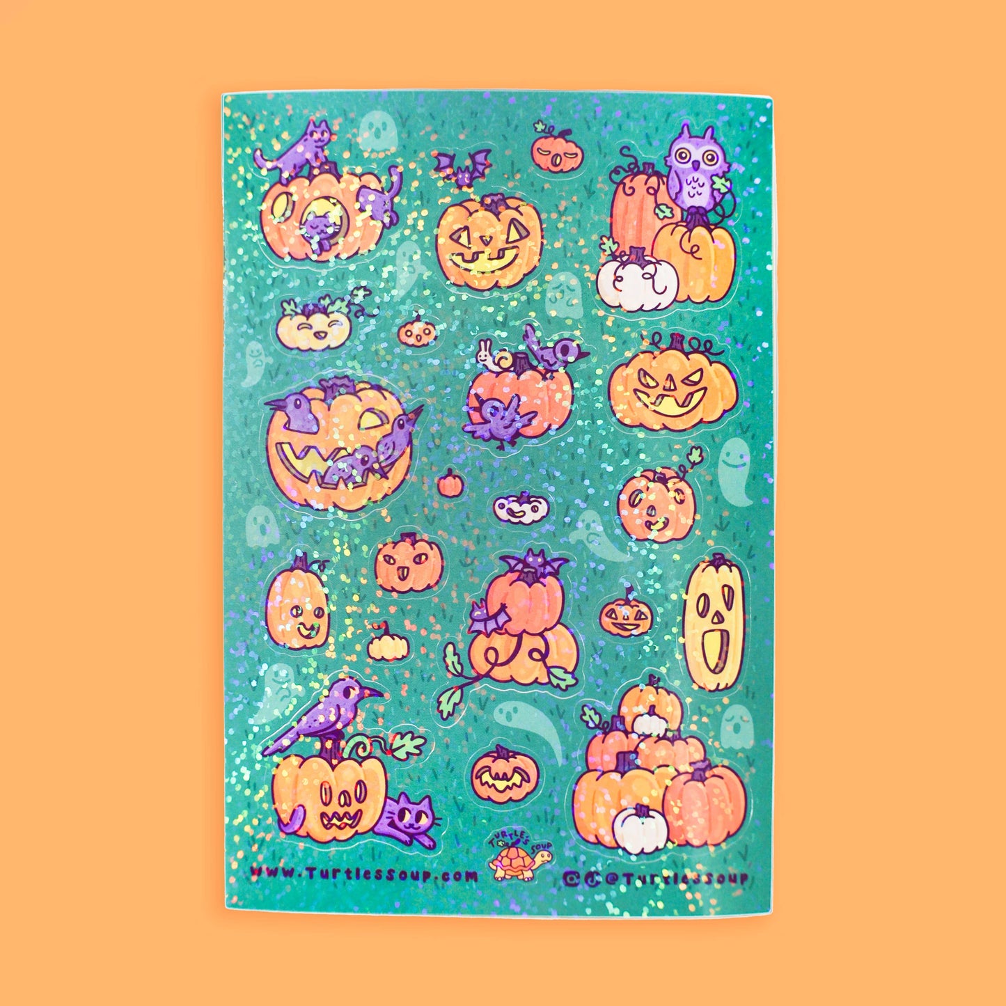 Spooky Pumpkins Halloween Vinyl Sticker Sheet