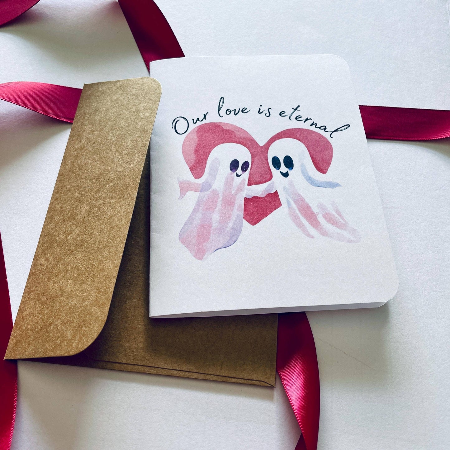 Eternal Love Ghost Card : Brown Kraft Paper
