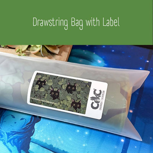 Ivy Void Cat Playmat: Drawstring Bag with Label