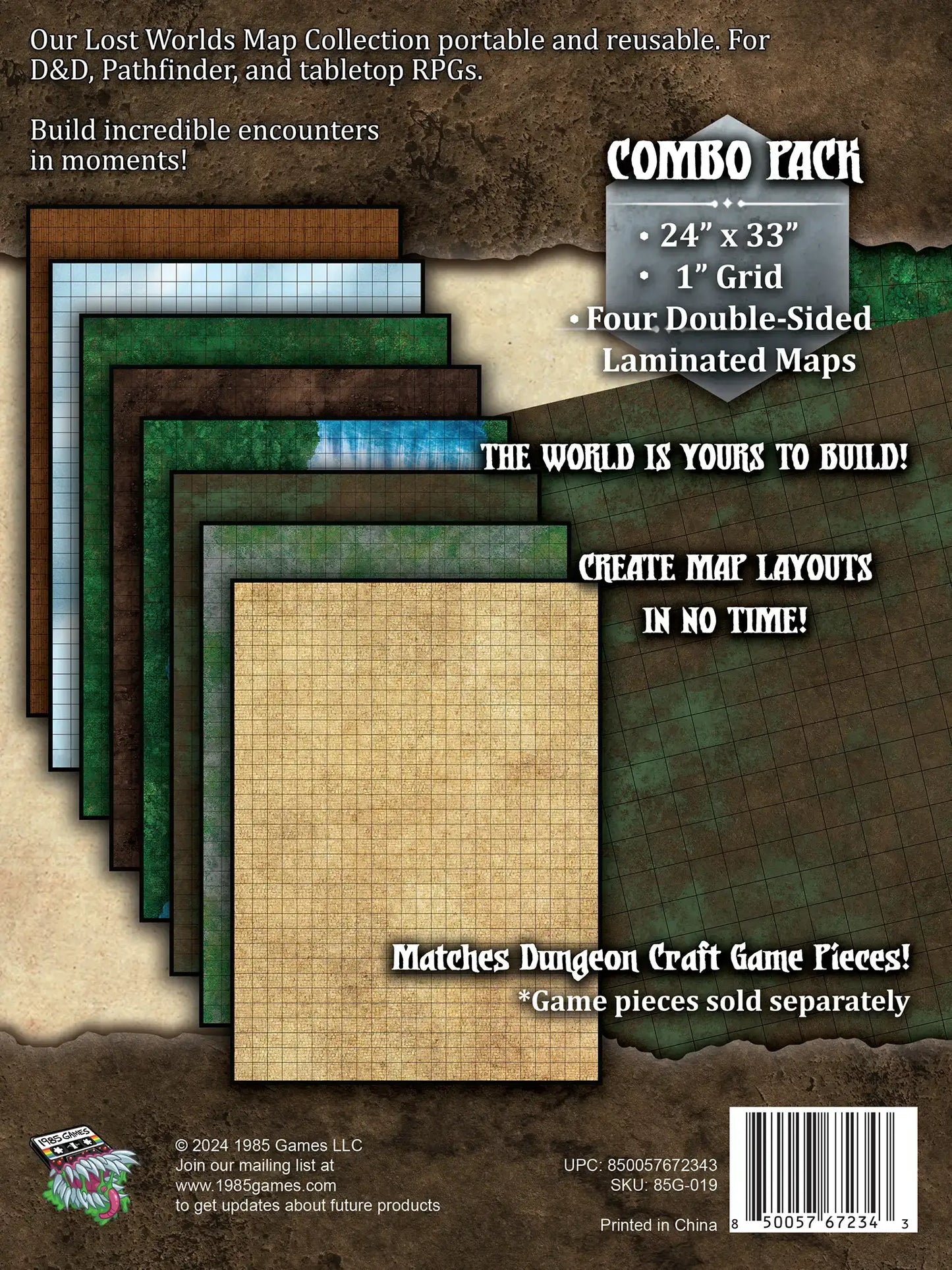 BattleMap – Lost World 4 Map Pack