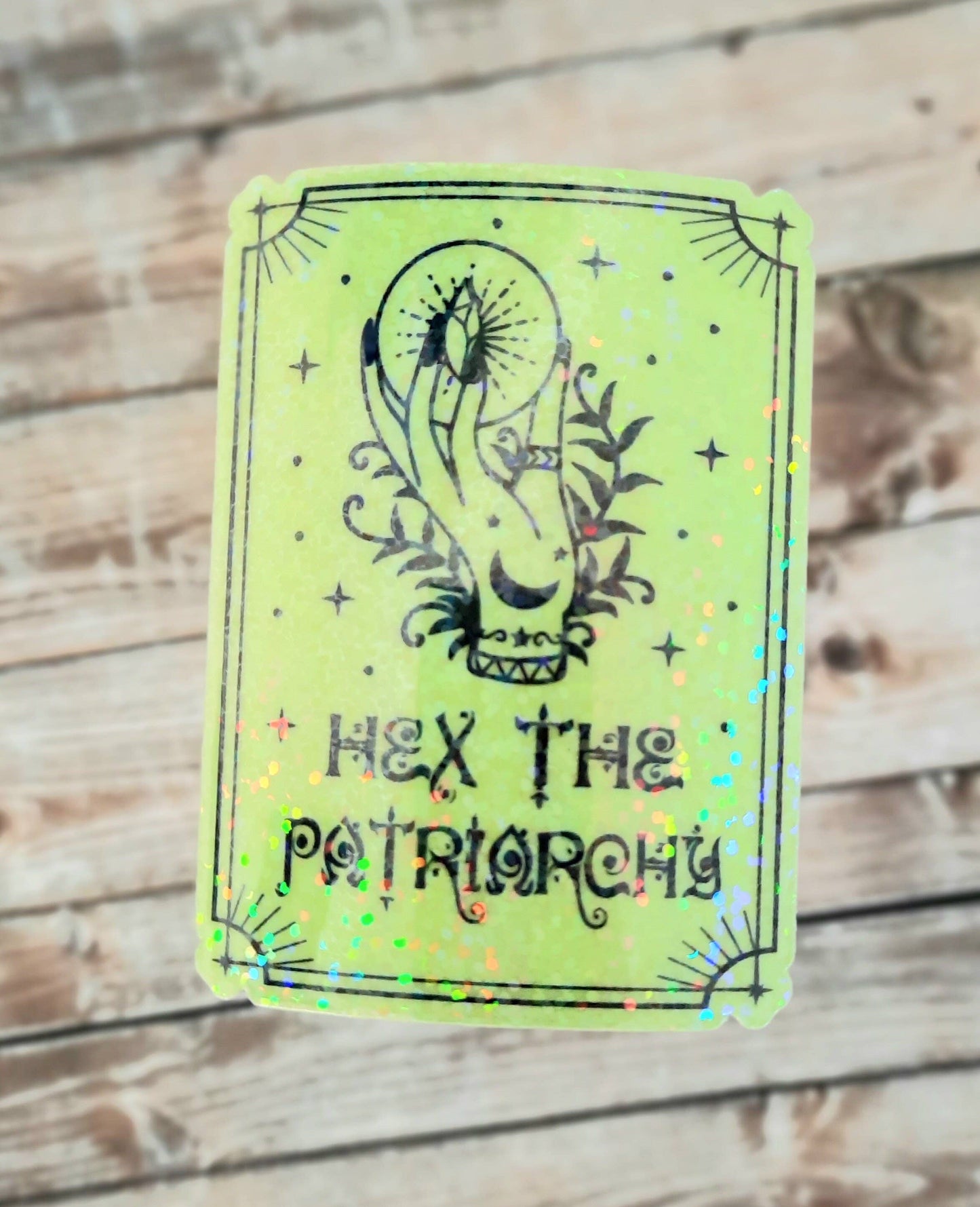 Hex The Patriarchy Sticker, Glow In The Dark Sticker: Lavender