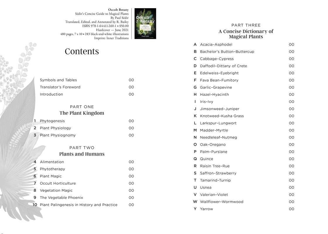 Occult Botany by Paul Sédir: Hardcover; 448 pages / English