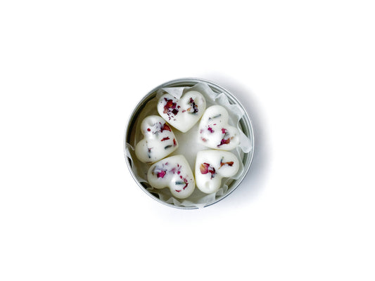 Mini Heart Lotion Bars - Set of 5 - Christmas Gifts: Labeled as pictured / Lavender (Rose Petals)