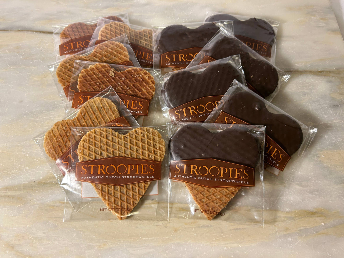 Stroopwafel Hearts: Single / Chocolate Sprinkle