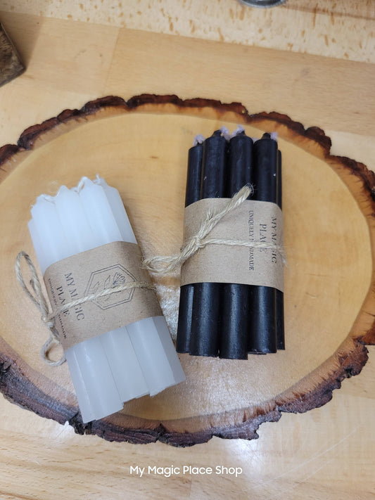 Pack of 10 colored spell candles, Chime Candle 4 Inches: White