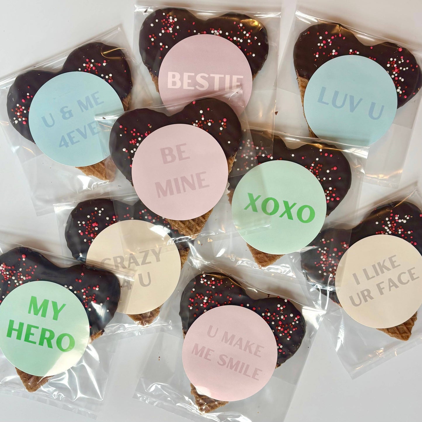 Valentine's Day Stroopiegrams: White Chocolate Sprinkle