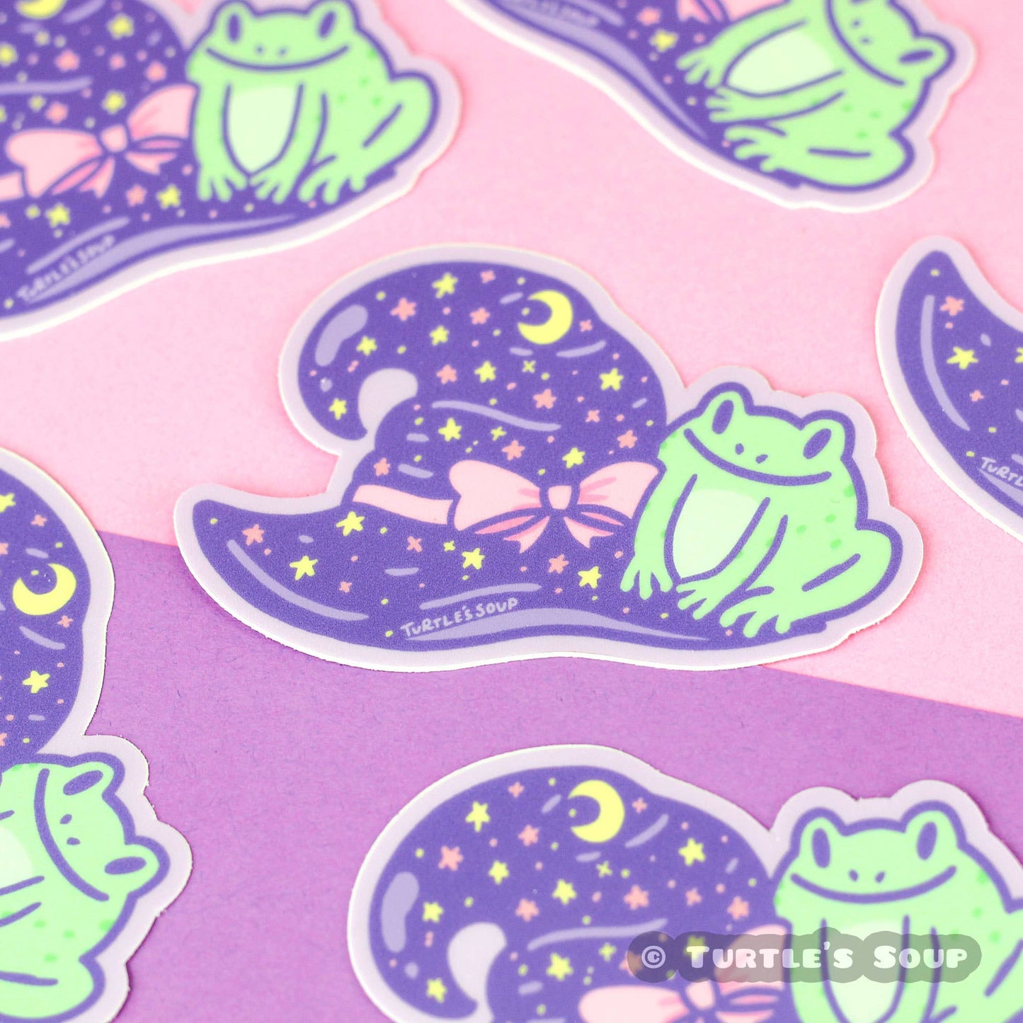 Witchy Frog Witches Hat Halloween Costume Toad Vinyl Sticker