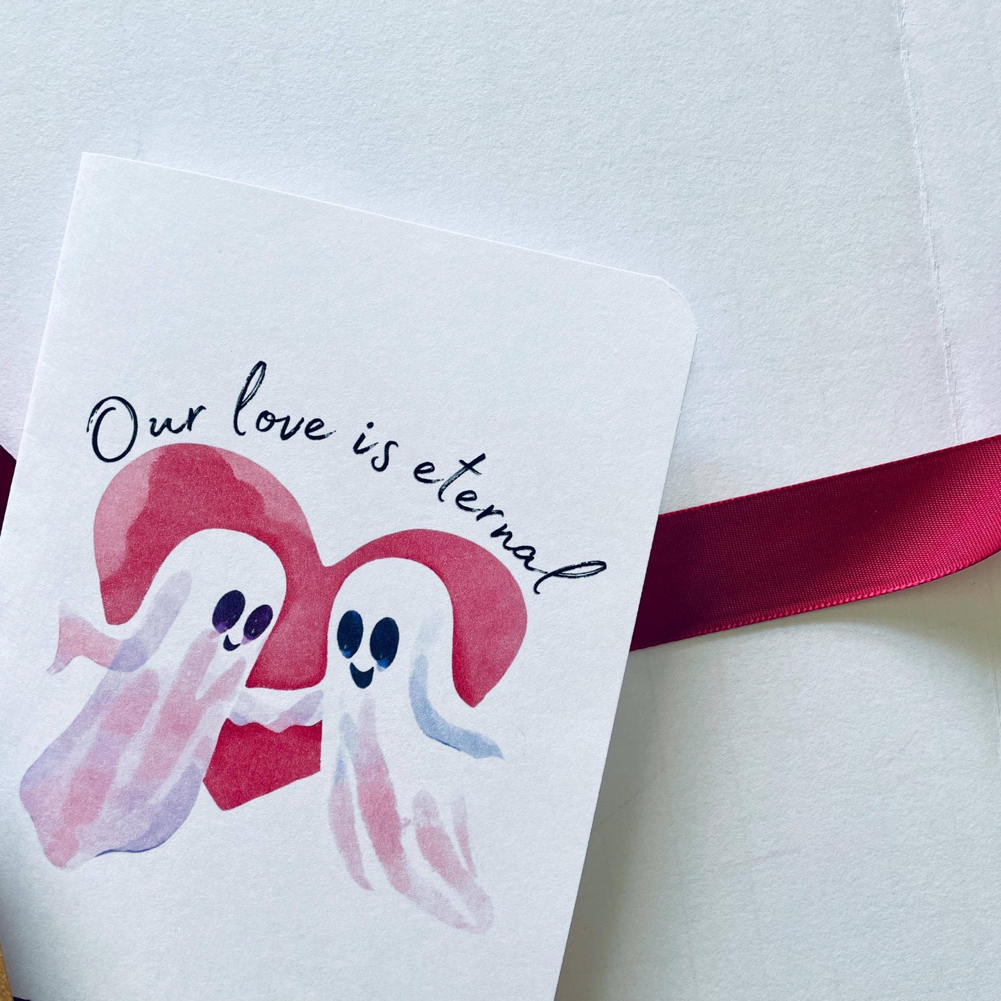 Eternal Love Ghost Card : Brown Kraft Paper