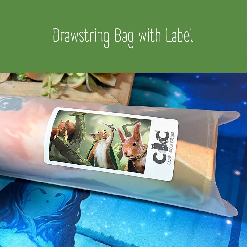 CnC Squirrel Playmat: Drawstring Bag with Label