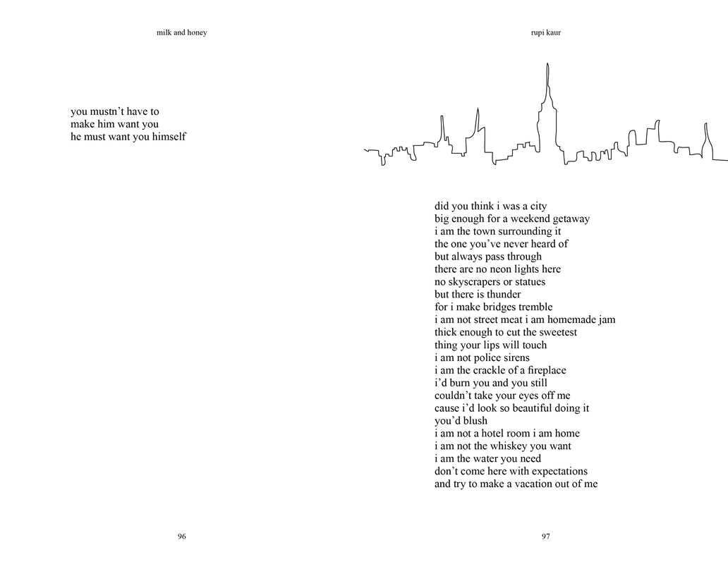 Milk and Honey by Rupi  Kaur: Paperback; 208 pages / English