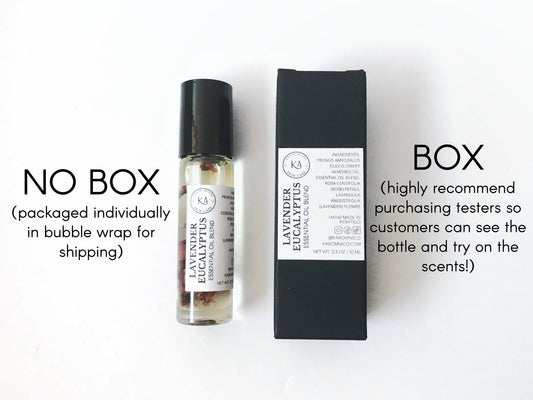 Essential Oil Natural Perfume Roll-on: Packaged in individual boxes / Lavender Eucalyptus