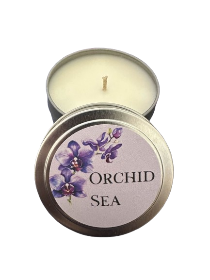 4oz 'Orchid Sea' Travel Tin Soy Candle