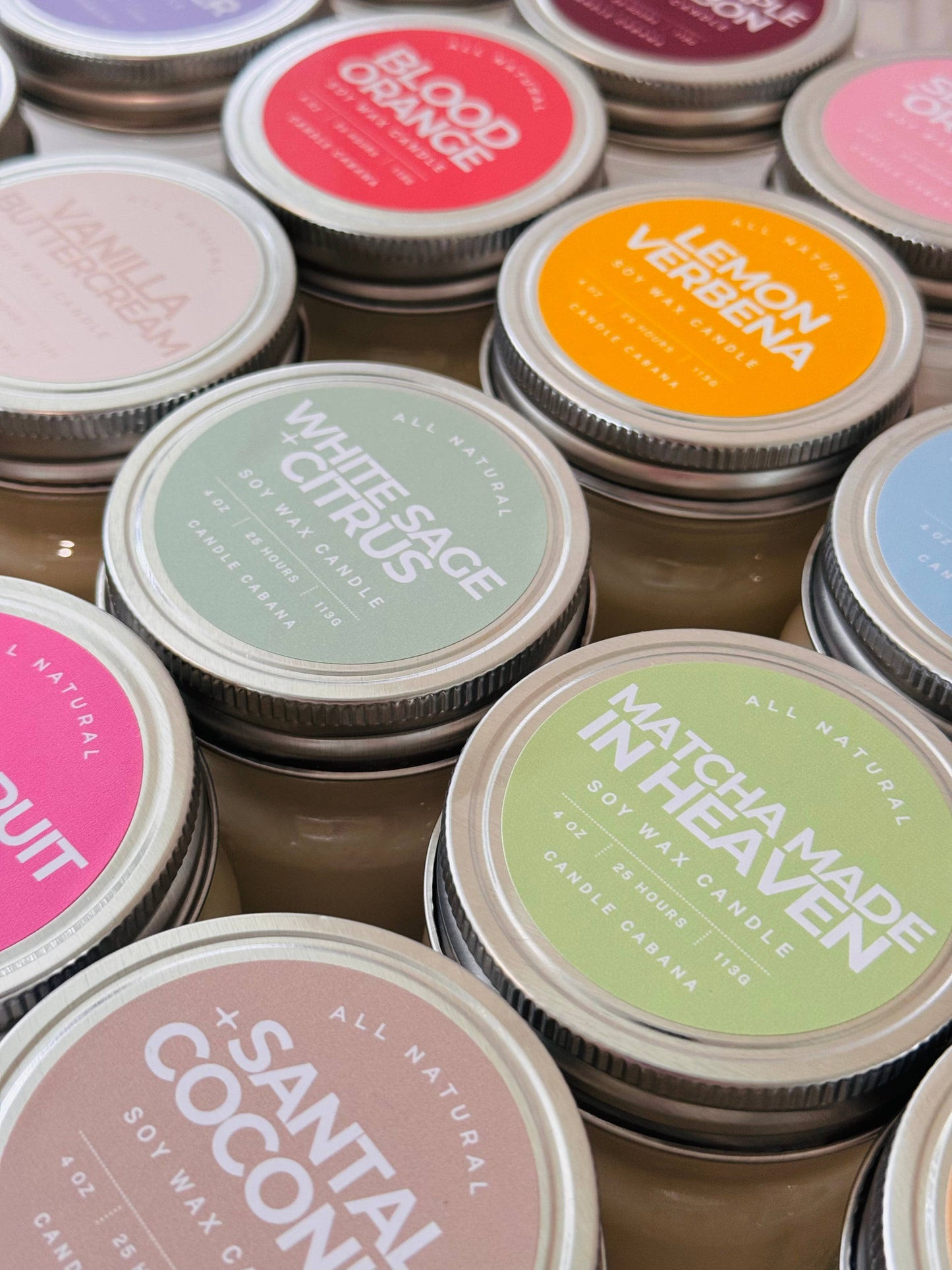 Apple Maple Bourbon 4 oz Mason Jar - 100% Natural Soy Candle