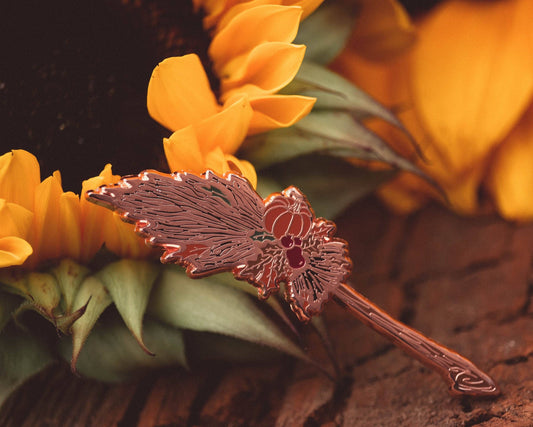 Mabon Witch's Broom - Enamel Pin