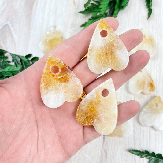 Gemstone Planchette Carving: Citrine