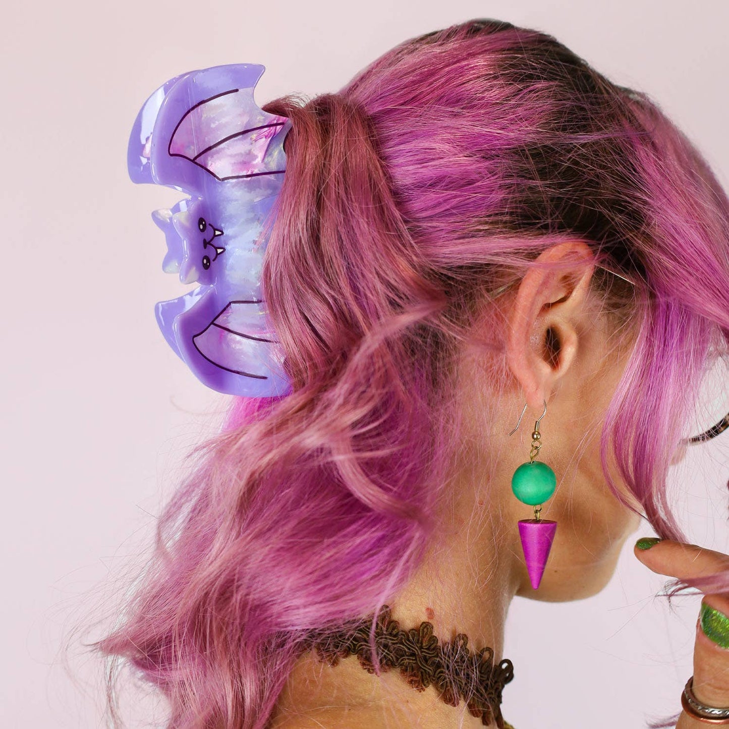 Bat Hair Claw, Pastel, Vampire, Halloween, Cute, Hair Clip: Acetate