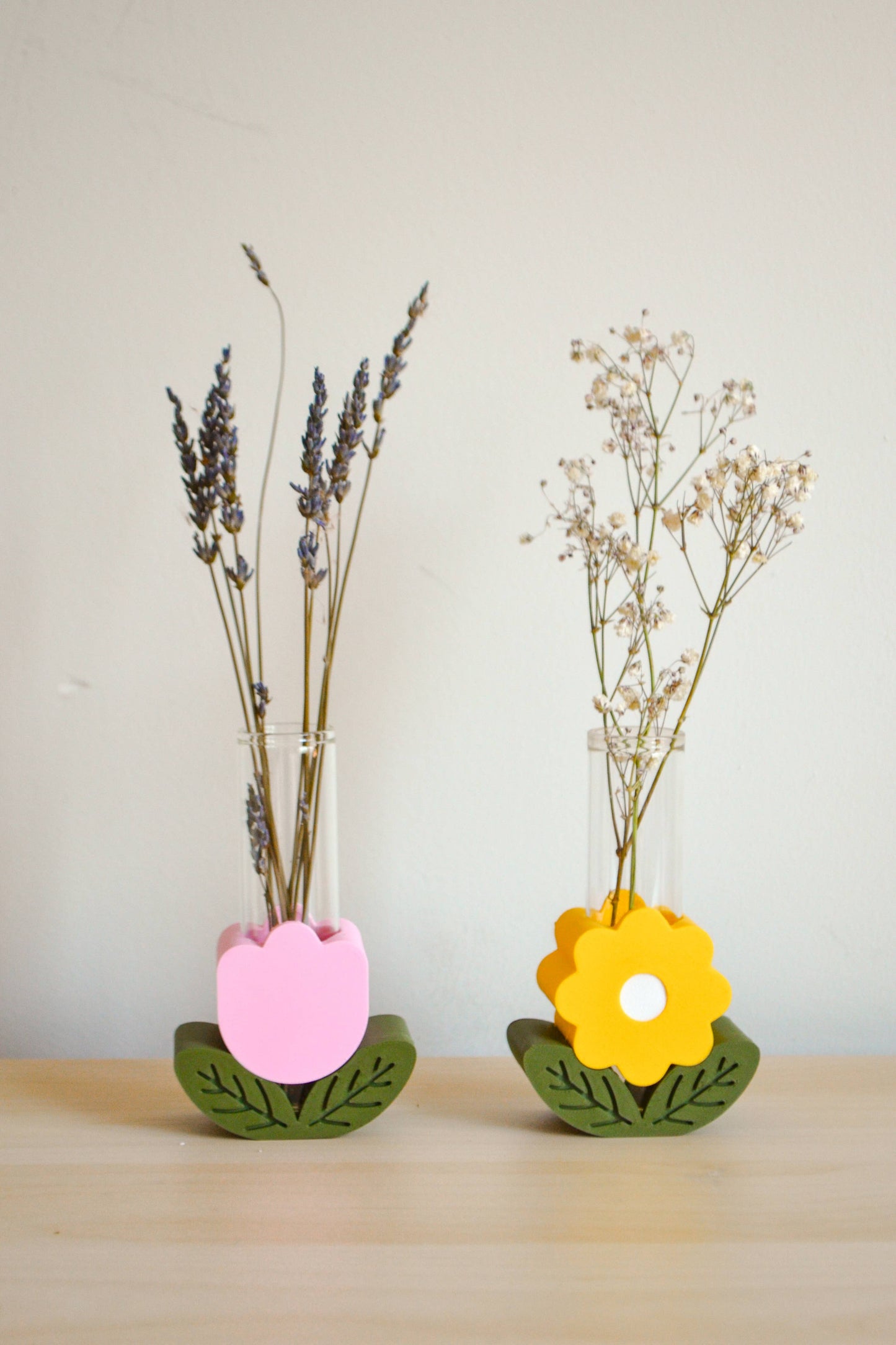 Single Color Stacking Tulip Plant Propagation Vase: Yellow Gold