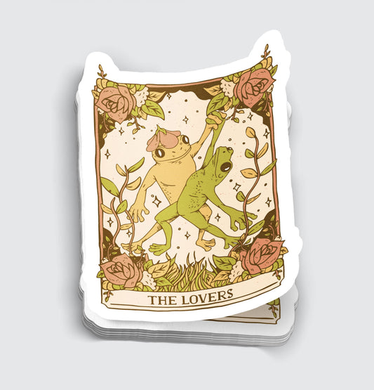 Frogs Dancing Lover Tarot Sticker - 3"
