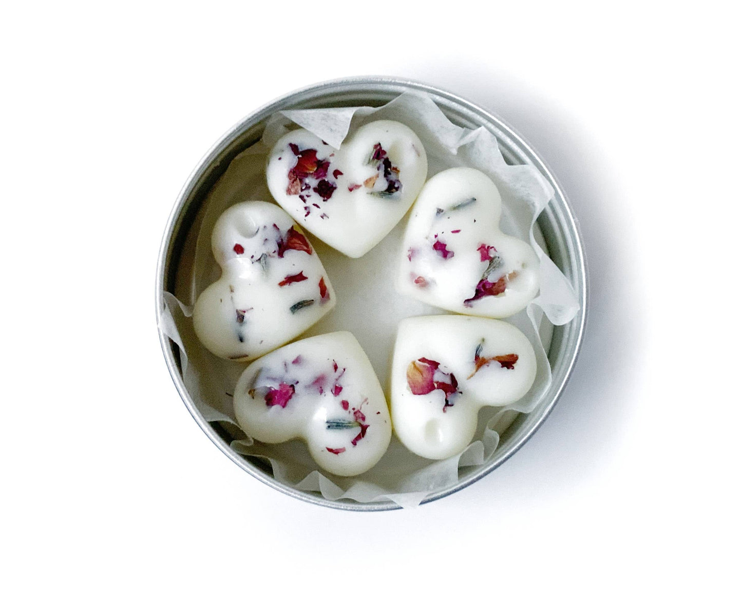 Mini Heart Lotion Bars - Set of 5 - Christmas Gifts: Labeled as pictured / Lavender (Rose Petals)