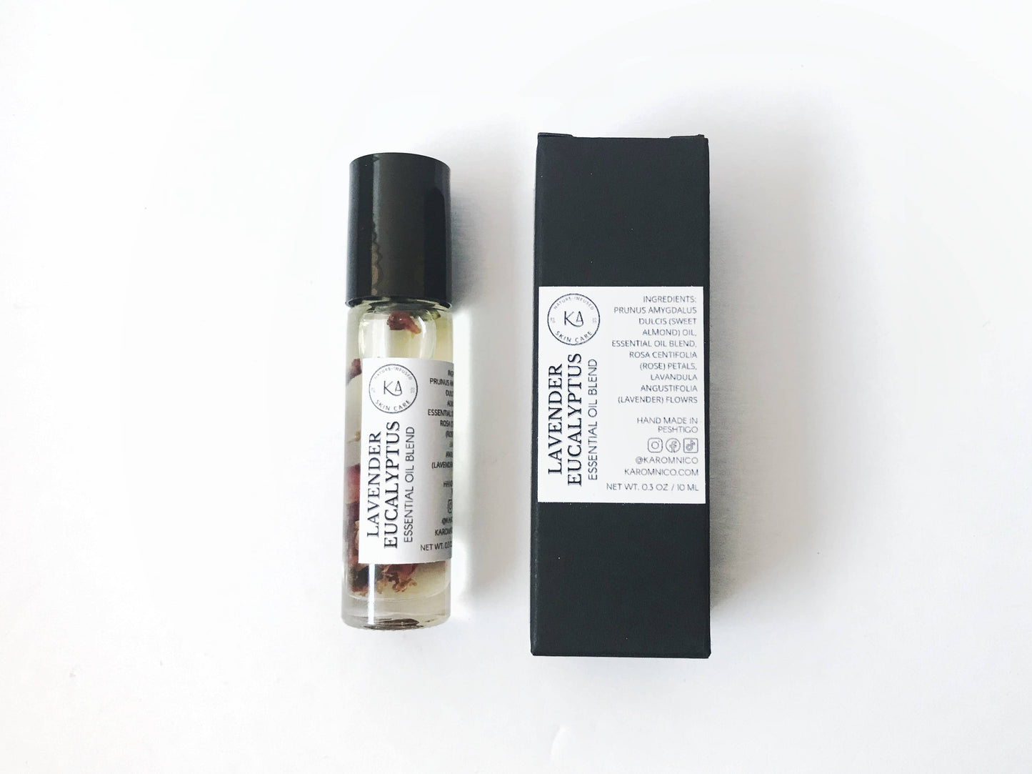 Essential Oil Natural Perfume Roll-on: Packaged in individual boxes / Lavender Eucalyptus