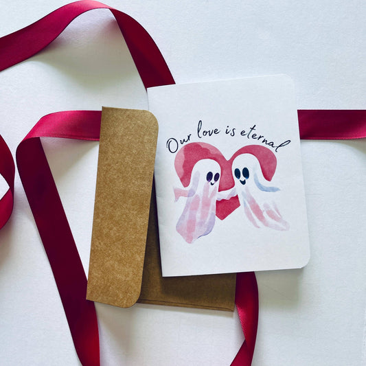 Eternal Love Ghost Card : Brown Kraft Paper