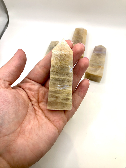 Moonstone Gemmy Crystal Tower