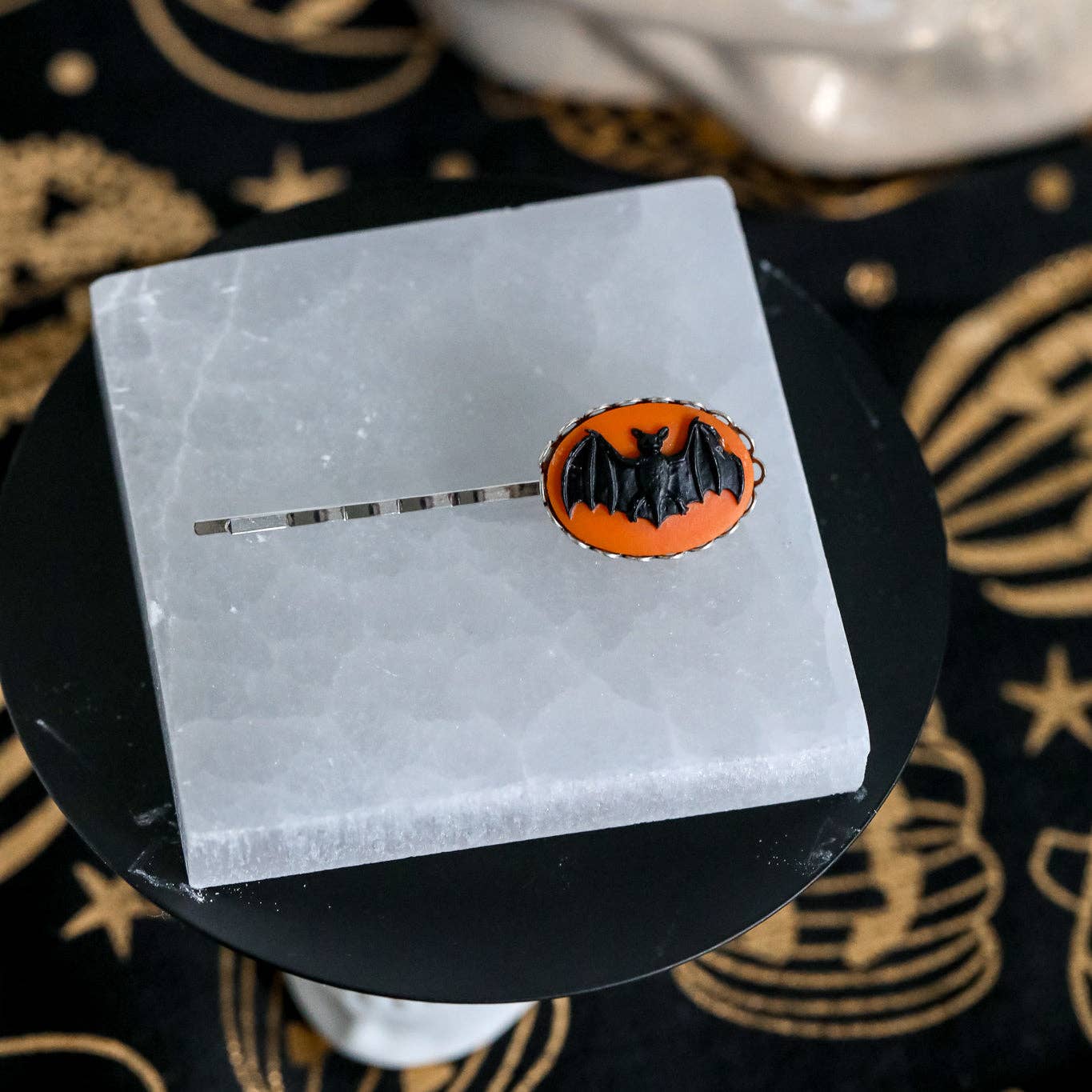 Bat Cameo Bobby Pin Bundle of 2: Halloween Chic: Both / One of Each