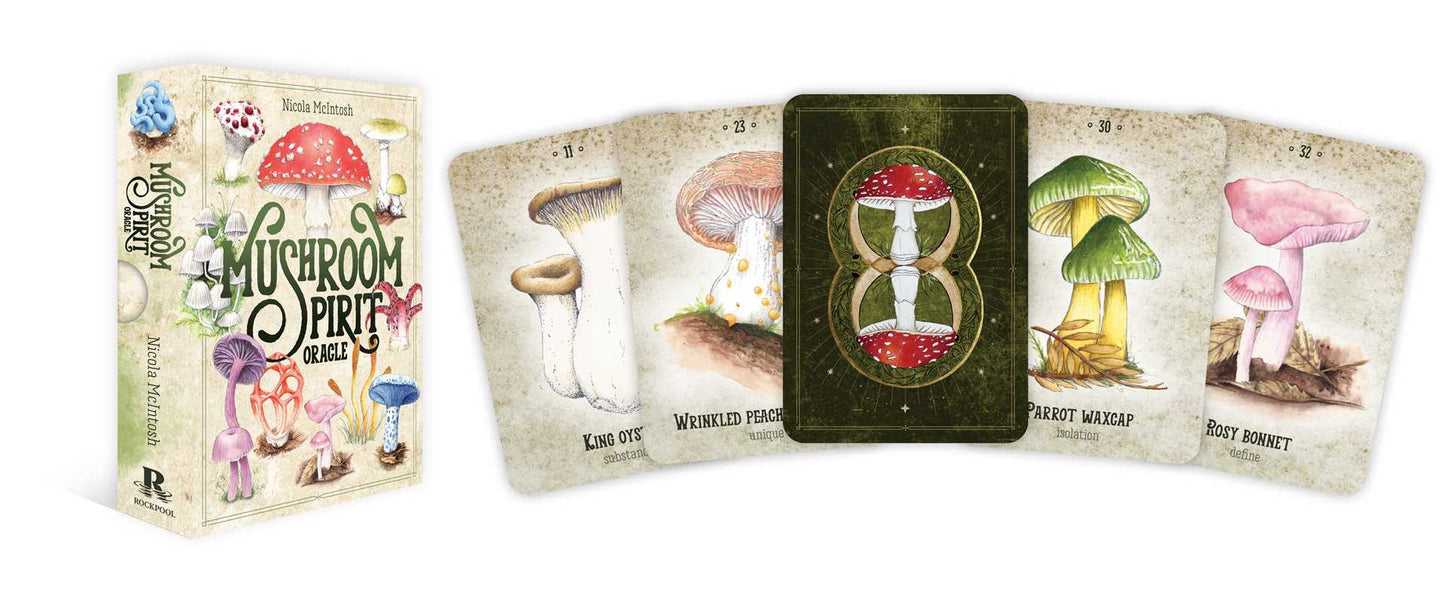 Mushroom Spirit Oracle by Nicola McIntosh: Flashcards; 112 pages / English