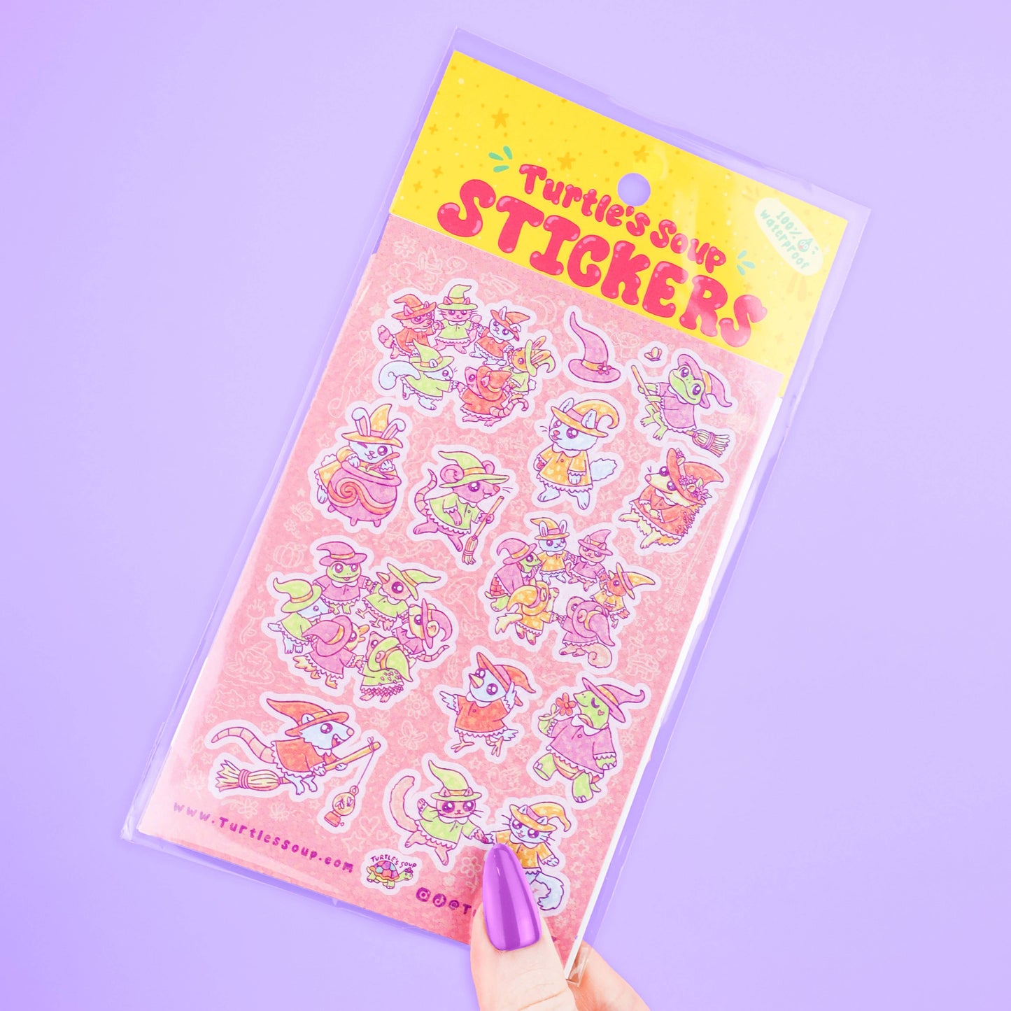 Witchy Critter Coven Halloween Vinyl Sticker Sheet