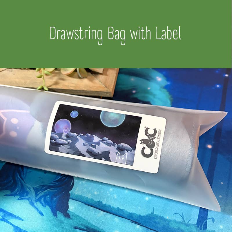 ManaCat Wastes Playmat: Drawstring Bag with Label
