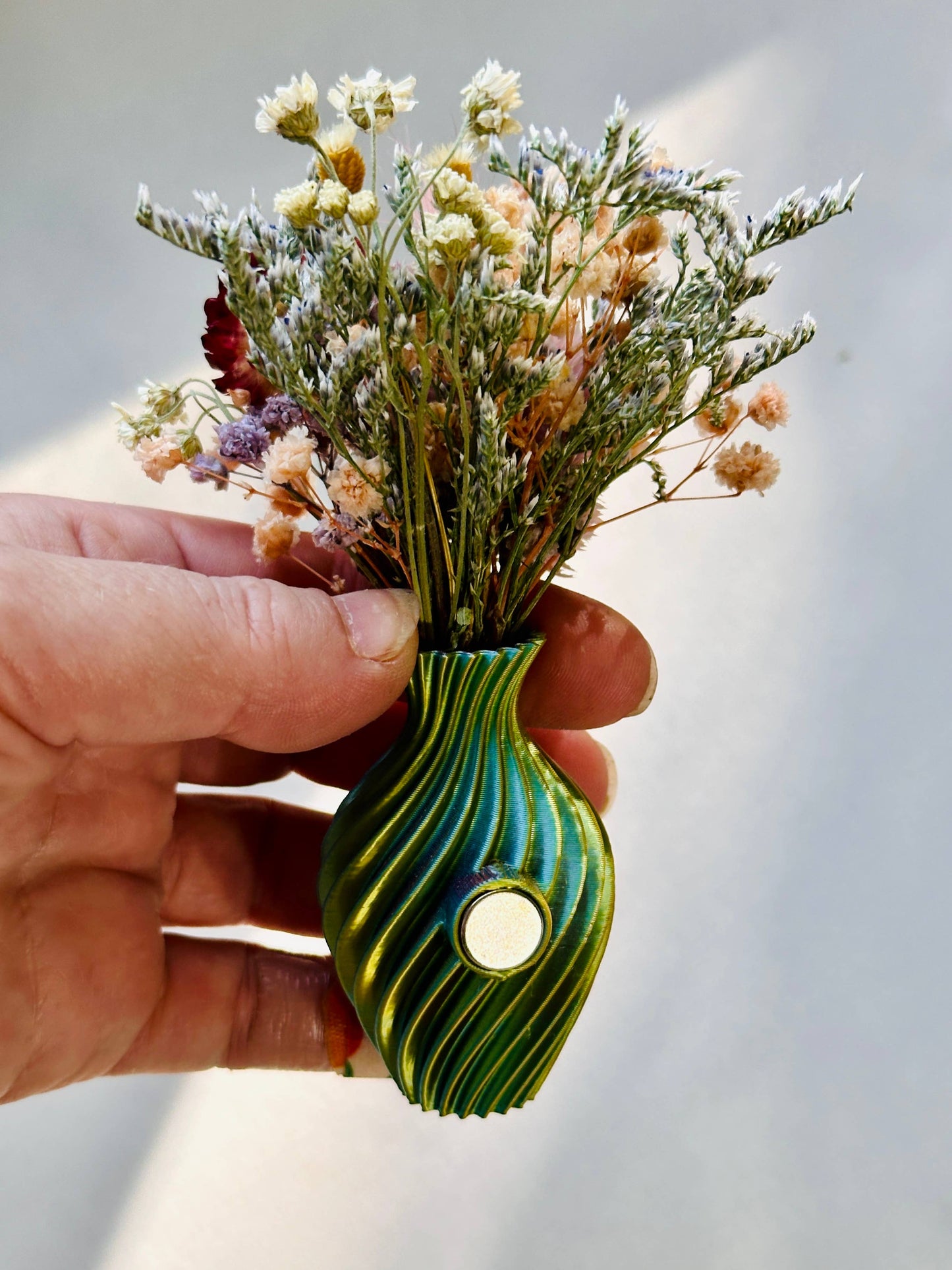 Mini Vase Magnet + Florals: Multi-Colored
