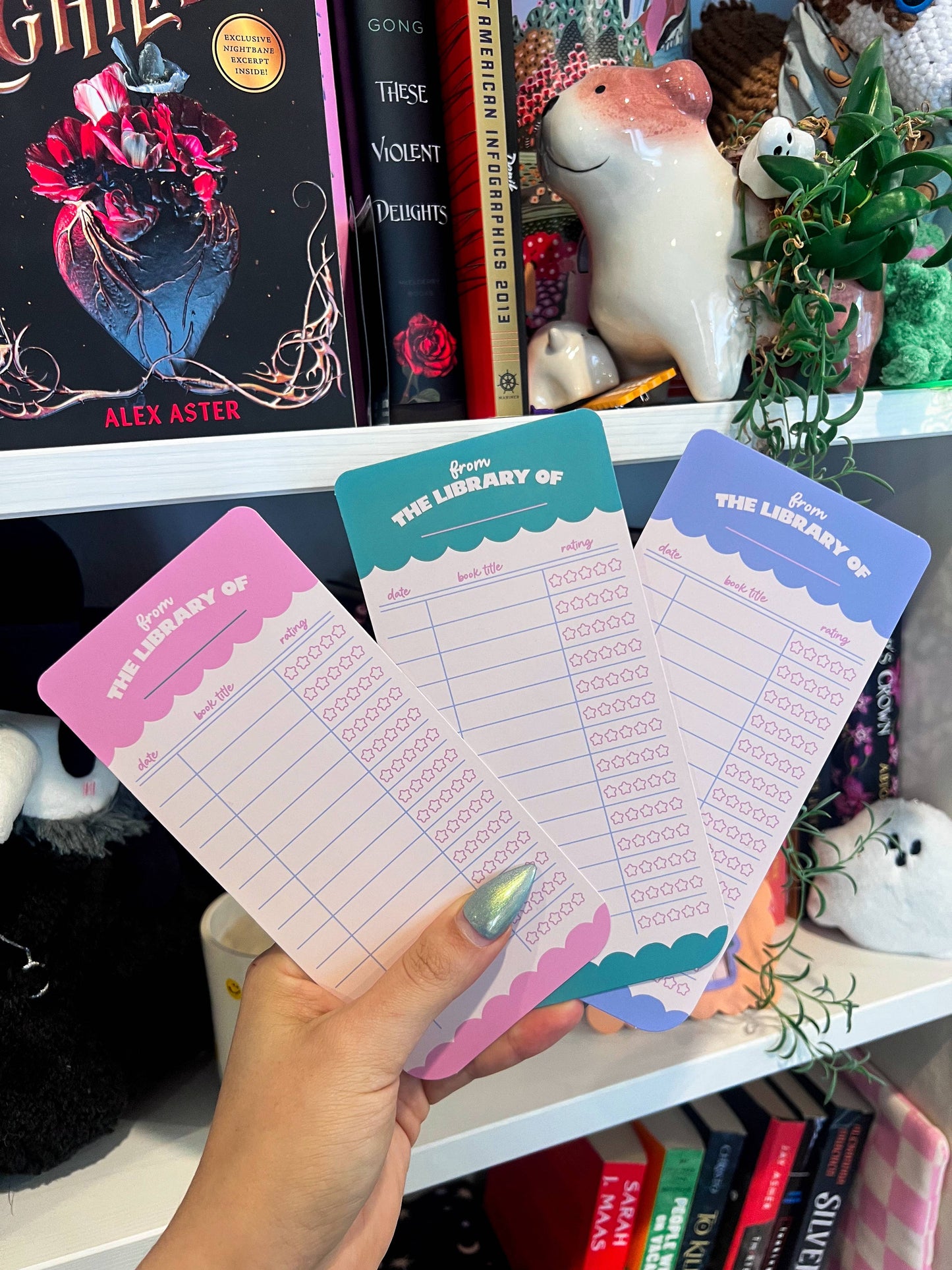 Book Rating Paper Bookmark: Pink