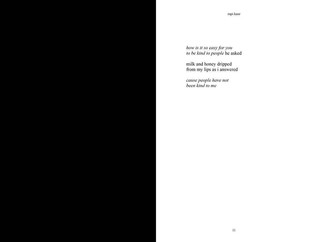 Milk and Honey by Rupi  Kaur: Paperback; 208 pages / English